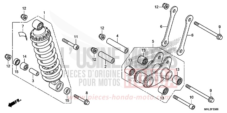 KISSEN, HINTEN von NC750X "Meca" MAT BALLISTIC BLACK METALLIC (NHA86) von 2019